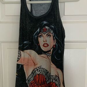 Black Graphic Fitted Sleeveless Tank Top